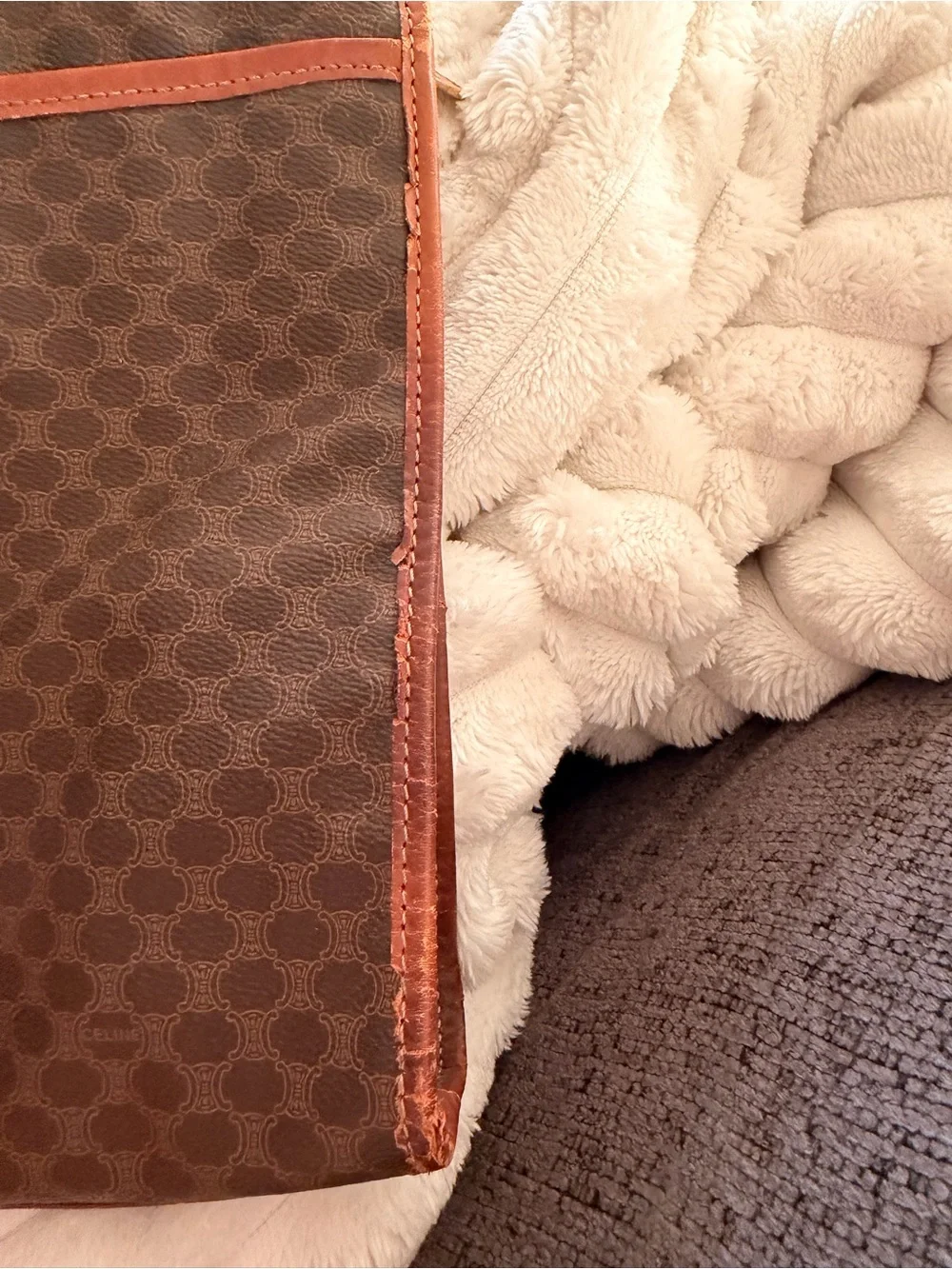 Authentic Vintage Celine Macadam monogram document or laptop holder